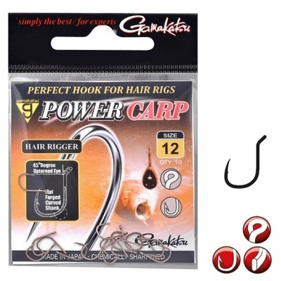 Gamakatsu Power Carp Hair Rigger Barbed Hook