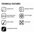 VMC 7002 Red Barbed Hook