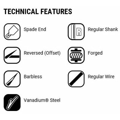 VMC 7017B Barbless Carp Spade Hook
