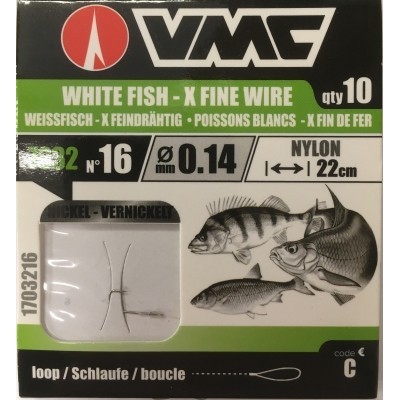 VMC 7032 X Fine Wire Nickel Tied Hooks