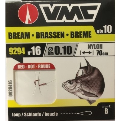 VMC 9294 Bream Red Tied Hooks