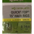 Korum Big Fish Quickstop Hair Rigs Barbless
