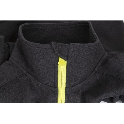 Matrix Minimal Black Marl 1/4 Zip Sweater