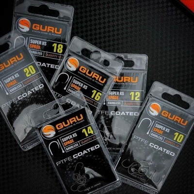 Guru Super XS Spade Barbless (PTFE) Hooks
