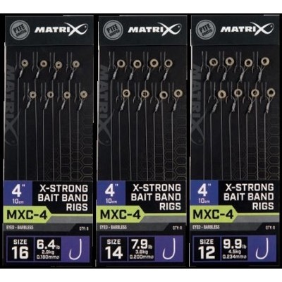 Matrix MXC-4 X-Strong Bait Band Rigs 10cm