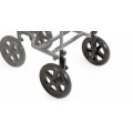 Converts existing 2 wheel into 4 wheels.