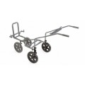 Converts existing 2 wheel into 4 wheels.