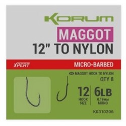 Korum Maggot Hook To Nylon...