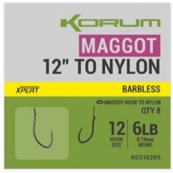 Korum Maggot Hook To Nylon...
