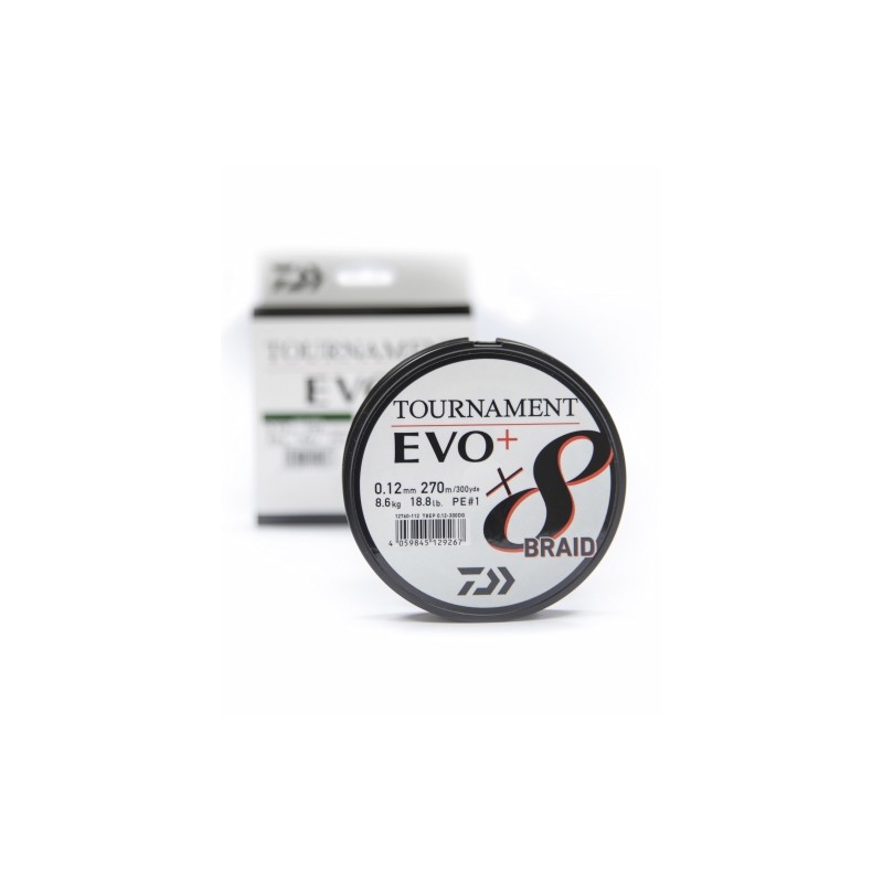 Sedal Daiwa Tournament X8 Braid EVO+ - 900m, Verde Oscuro