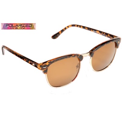 Brown with tortoiseshell frame