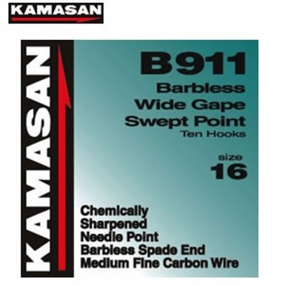 Kamasan B911 Spade Barbless Hook(10's)