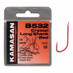 Kamasan B532 Red Spade End Hook (10's)