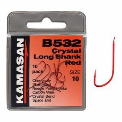 Kamasan B532 Red Spade End Hook (10's)