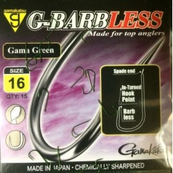 Gamakatsu Green Barbless Hook