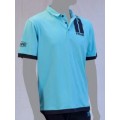 Rive Polo Shirt Stripes Aqua